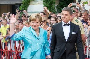 Angela Merkel sichtlich entspannt in Bayreuth bei den Richard-Wagner-Festspielen Foto: dpa