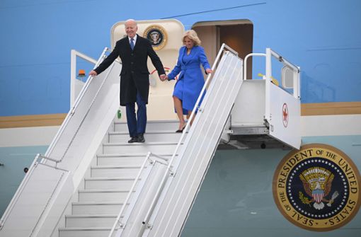 US-Präsident und seine Ehefrau Jill bei ihrer Ankunft in Kanada Foto: AFP/MANDEL NGAN