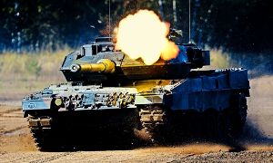 Ein Leopard 2-Panzer der Bundeswehr Foto: dpa