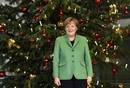 Angela Merkel steht dieses Jahr unter einem Hechinger Weihnachtsbaum. Foto: dpa