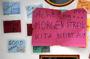 Streik! In Pforzheim und Karlsruhe werden am Mittwoch viele Kitas zu bleiben. Foto: dpa