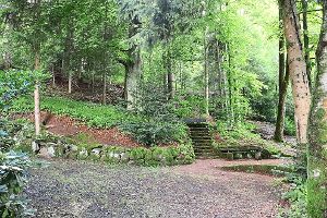 Ein Teil des Hotelgartens  der Waldlust hinter dem Haus, der beim Denkmaltag besichtigt werden kann.   Foto: Denkmalverein