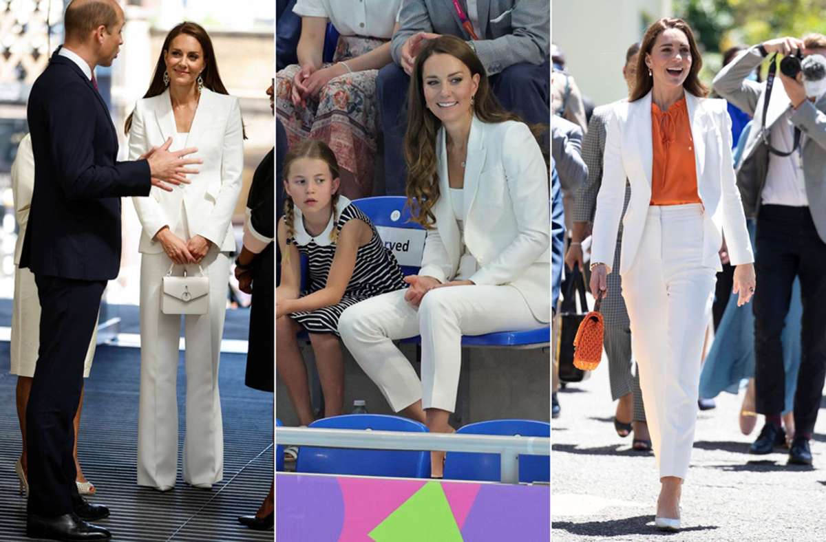 Ein weißer Anzug ist Herzogin Kates neues Lieblingsoutfit. Foto: Imago/iImages/AFP