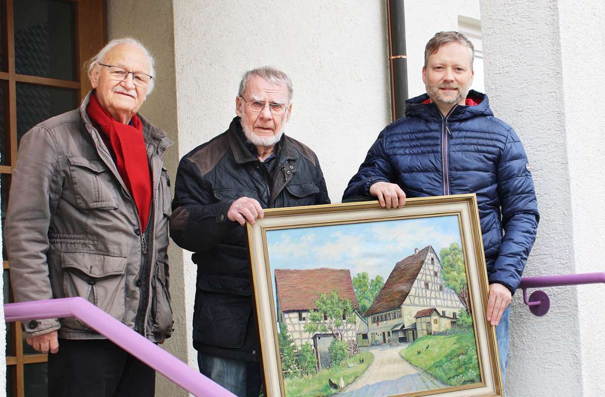 Sie haben die Mühlen-Ausstellung in Truchtelfingen organisiert (von links): Werner Ermel, Walter Fischer und Bernd Koch. Foto: Judith Fischer