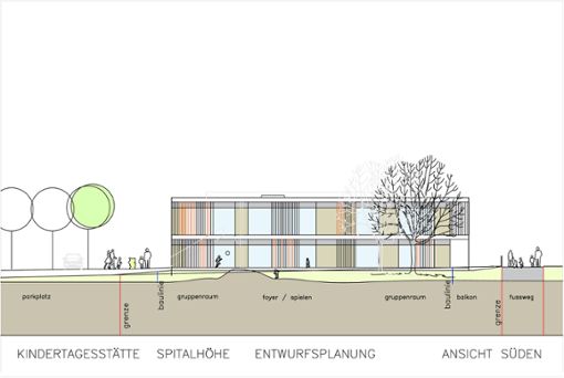 Der Kindergarten Spitalhöhe (hier der Vorentwurf) soll von der katholischen Kirchengemeinde betrieben werden. Foto: Stadt Rottweil
