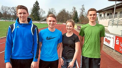 Engagierte Sportler (von links):  Marcel Bürk, David Rombach, Kira Klaus und Niklas Huber.   Foto: LVD Foto: Schwarzwälder-Bote