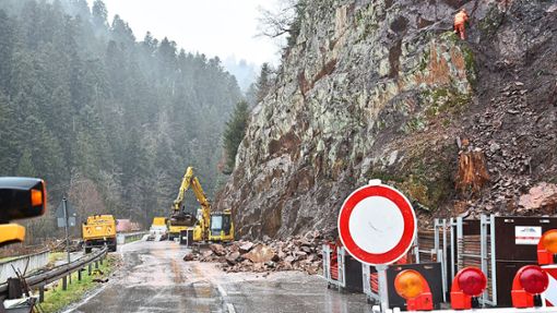Ohne das nötige Personal könnten  Felssicherungsarbeiten, wie hier  bei Schiltach, auf der Strecke bleiben. Die Konsequenz: drohende Straßensperrungen. (Archivfoto) Foto: Wegner