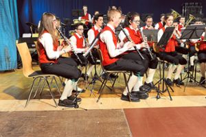 Das Jugendorchester im Musikverein Frohsinn spielt beim Jahreskonzert Musik aus den Filmen von Walt Disney.  Fotos: Ziechaus Foto: Schwarzwälder Bote