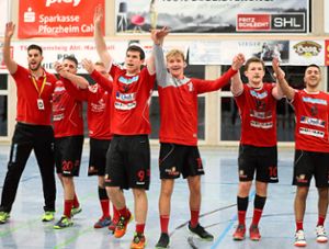 Die Altensteiger  Handballer wollen heute Abend beim Gastspiel in Neuhausen wieder jubeln. Foto: Priestersbach Foto: Schwarzwälder Bote