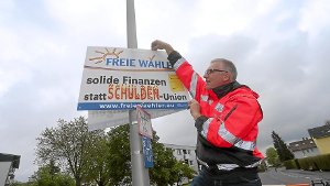 Freie Wähler plakatieren ohne Bezahlung