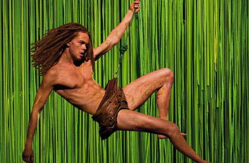 Tarzan schwingt sich von Hamburg nach Stuttgart: Das Musical läuft von Herbst 2013 an auf der Bühne in Stuttgart-Möhringen. Foto: Stage Entertainment