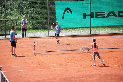 Auch für Neun- oder Zehnjährige soll Kleinfeld-Tennis im Wettkampf möglich sein, findet Trainer Frercks Hartwig. Foto: TC Dettingen Foto: Schwarzwälder Bote
