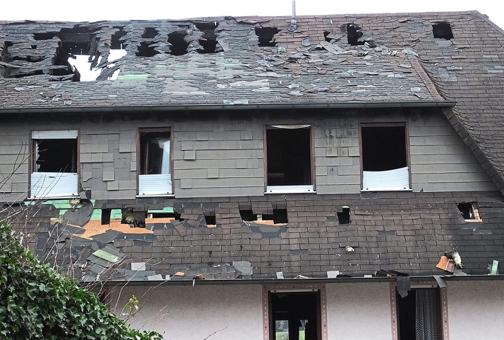 Noch ist unklar, wie der Brand in diesem Wohngebäude in Oberkollwangen ausgelöst wurde.