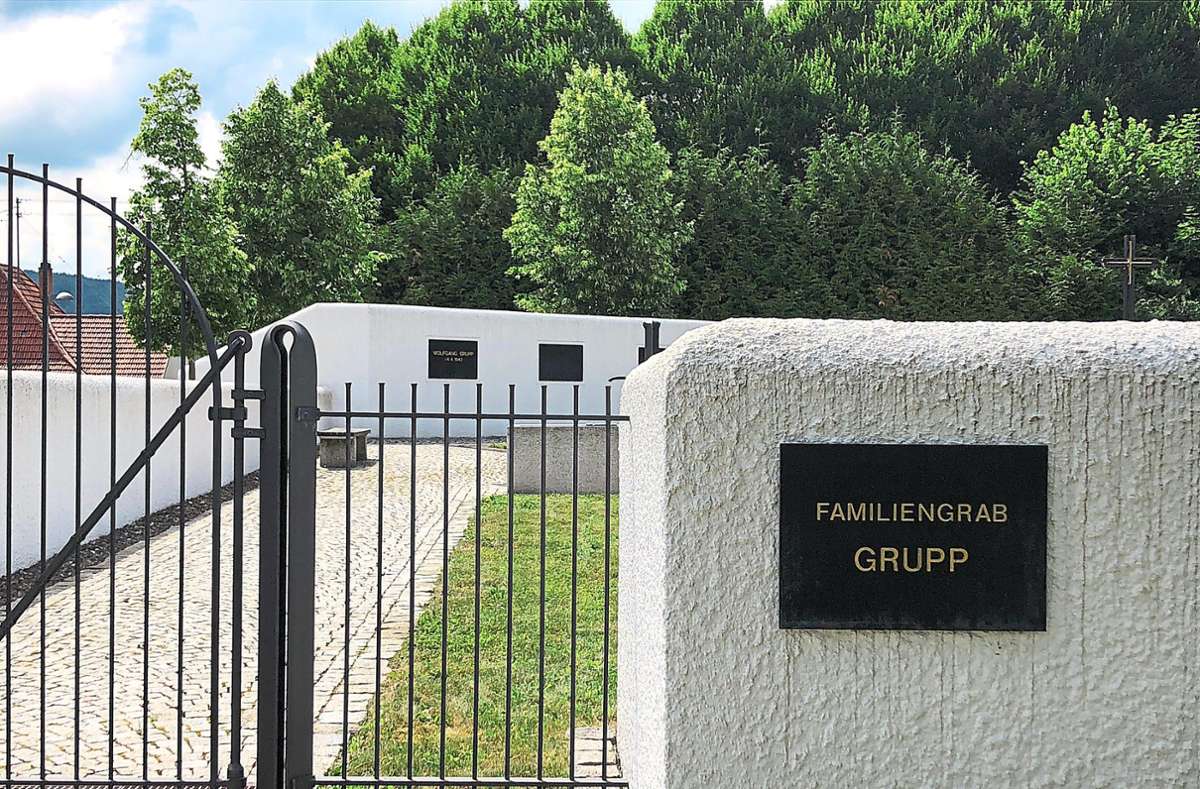Mit einem Familiengrab hat Wolfgang Grupp auch seinen letzten Gang akribisch geplant. Foto: Rapthel-Kieser