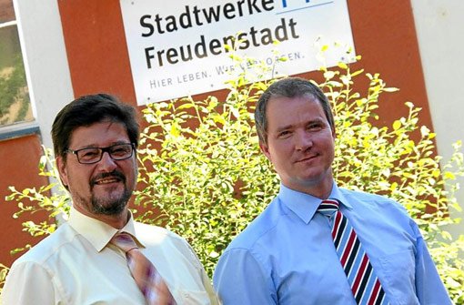 Die Energiewende kann mitunter schwierig sein. Das erleben derzeit auch die Geschäftsführer der Stadtwerke Rainer Schuler (links) und Oliver Daun. Foto: Eberhardt