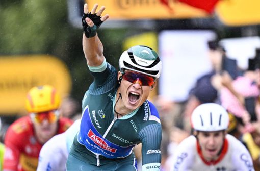 Jasper Philipsen feierte auf der elften Etappe der Tour de France seinen vierten Tagessieg. Foto: dpa/Jasper Jacobs