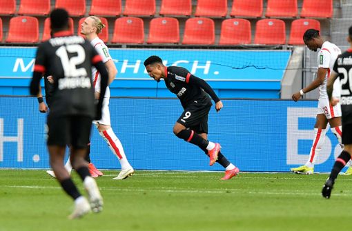 Leon Bailey machte zwei Tore gegen Köln. Foto: dpa/Martin Meissner