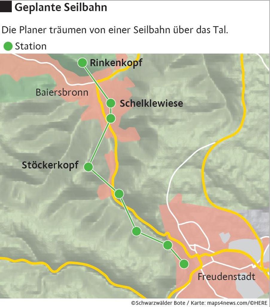 Freudenstadt: Spannt sich bald Seilbahn übers Tal?