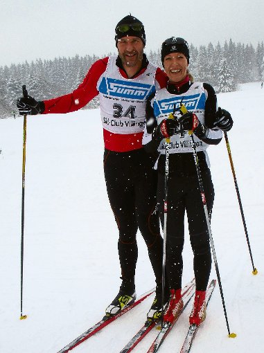 Die Vereinsmeister Nordisch des Sk-Clubs Villingen sind ­Cordula Weiß und Bernd Blessing.  Foto: Ski-Club Foto: Schwarzwälder-Bote