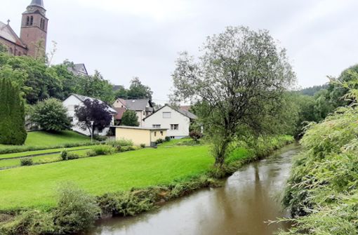 Anwohner an der Eschach in Horgen machen sich nach den jüngsten Hochwasserkatastrophen Sorgen. Foto: Weisser