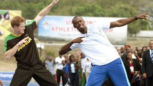 Prinz Harry läuft Usain Bolt davon