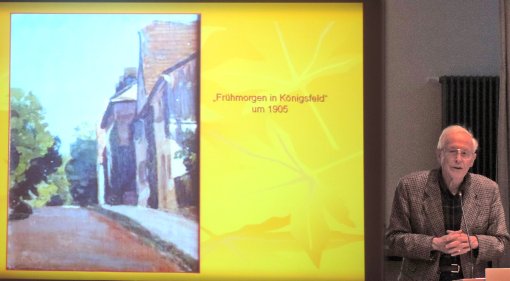 Helfried Günther Glitsch berichtet über den eher unbekannten Maler Gustav Kampmann    und zeigt auch Bilder.  Foto: Paskal Foto: Schwarzwälder-Bote