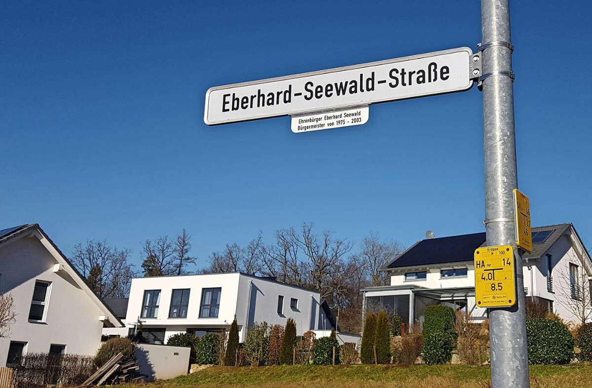 Eberhard Seewald, einst Bürgermeister in Wildberg, wird in der Stadt auch mit einer Straßen-Benennung geehrt. Foto: Geisel