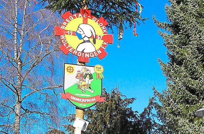 Bregtal-Glonki in Wolterdingen: Ein besonderer Narrenbaum schmückt die Dorfmitte