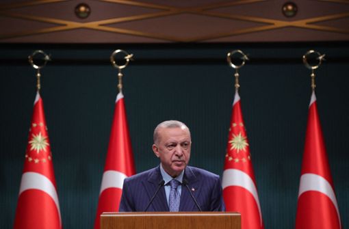 Erdogan tritt gerne als starker Führer auf. Foto: AFP/MURAT KULA