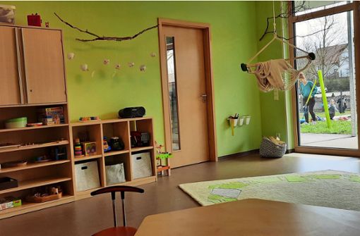 Die dreigruppige Kinderkrippe im Erdgeschoss des Schulgebäudes wird als ein sehr gelungenes Projekt in Bösingen angesehen. Foto: Pfannes