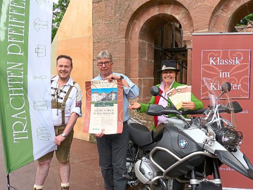 Alexander Knipp (links), Volker Rojahn und Sabine Zoller freuen sich auf die Konzerte der Reihe Klassik im Kloster.  Foto: Privat Foto: Schwarzwälder-Bote