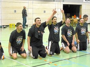 Dank an die so zahlreich mitfiebernden Haiterbacher Fans: KKK Haiterbach hat den Aufstieg in die Regionalliga geschafft.   Foto: Rupcic Foto: Schwarzwälder-Bote