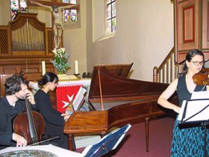 Musik aus dem 18. Jahrhundert  haben die drei Musiker des Ensembles Vielklang in der Martinskirche aufgeführt.  Foto: May Foto: Schwarzwälder Bote