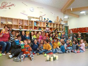 Die Mühlbachkita-Kinder zeigen stolz ihre Wichtel.  Foto: Kita Foto: Schwarzwälder-Bote