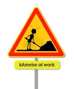 Emsig bei der Arbeit: die „kAmeise“, das Logo der IG Kandern Grafik: Pepkonzept Foto: Schwarzwälder-Bote