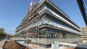 Der Neubau am Robert-Bosch-Krankenhaus im April