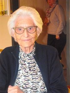 Hildegard Kübler aus Beihingen feiert ihren 100. Geburtstag. Foto: Rennig Foto: Schwarzwälder Bote