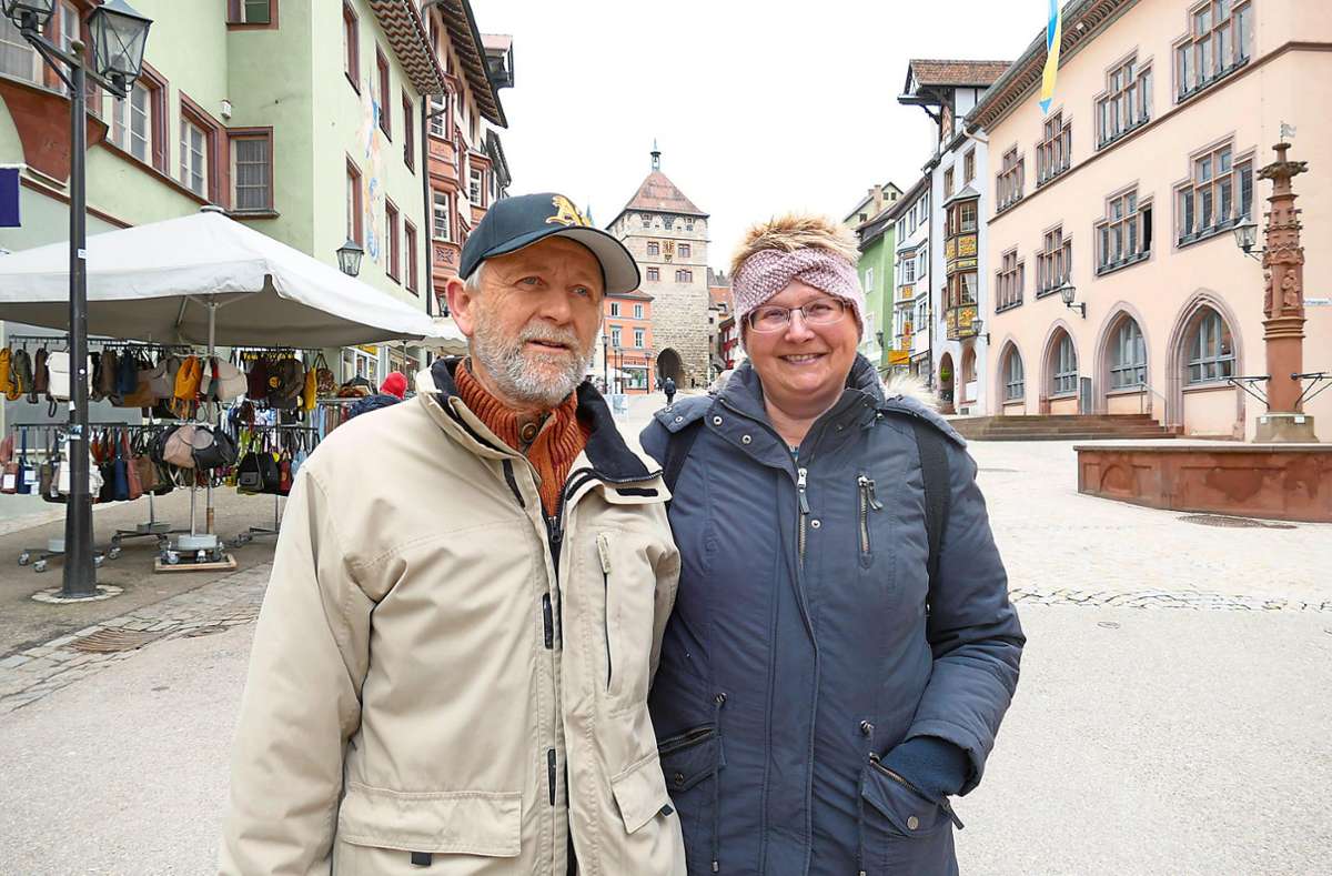 Die Schweizer Hans-Rudi Gerber und seine Frau Beatrice hat die Maske nicht gestört.