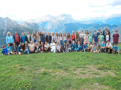 Für die Kinder und Jugendlichen des Kinderchors Altensteig ging es in Südtirol buchstäblich hoch hinaus. Foto: Kinderchor Altensteig Foto: Schwarzwälder Bote