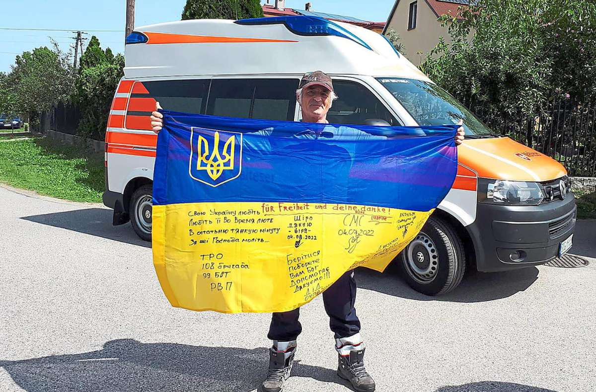 Detlev Dillmann will Mitte Oktober erneut in die Ukraine aufbrechen und Hilfsgüter dorthin bringen. Foto: Bernd Sakschewski 
