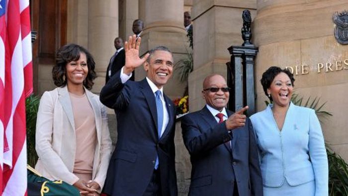 Obama trifft sich mit Mandelas Familie