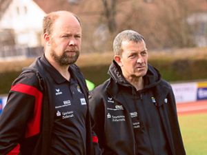 Cheftrainer Ralf Volkwein (links) und Co-Trainer Rainer Huss wurden bei der TSG von ihren Aufgaben entbunden.   Foto: Kara
