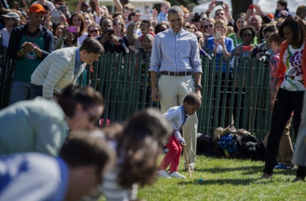 Das Ostereierrollen mit Barack Obama.