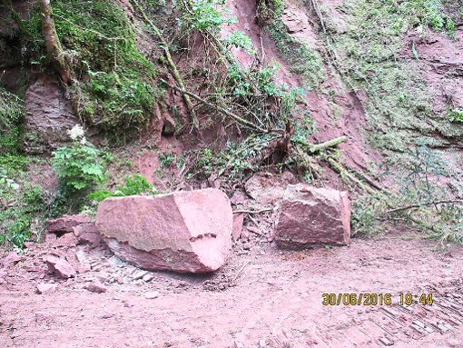 Beim Tälesbach abgehende Steine können jetzt niemand mehr gefährlich werden. Foto: Bahn