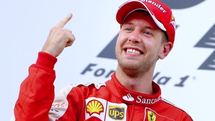 Vettel rast erstmals in Ferrari zum Sieg