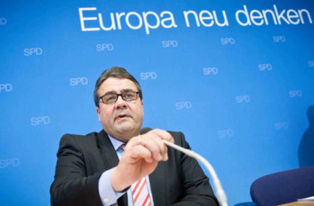 Sigmar Gabriel bei der Sitzung des SPD-Bundesvorstands in Berlin.