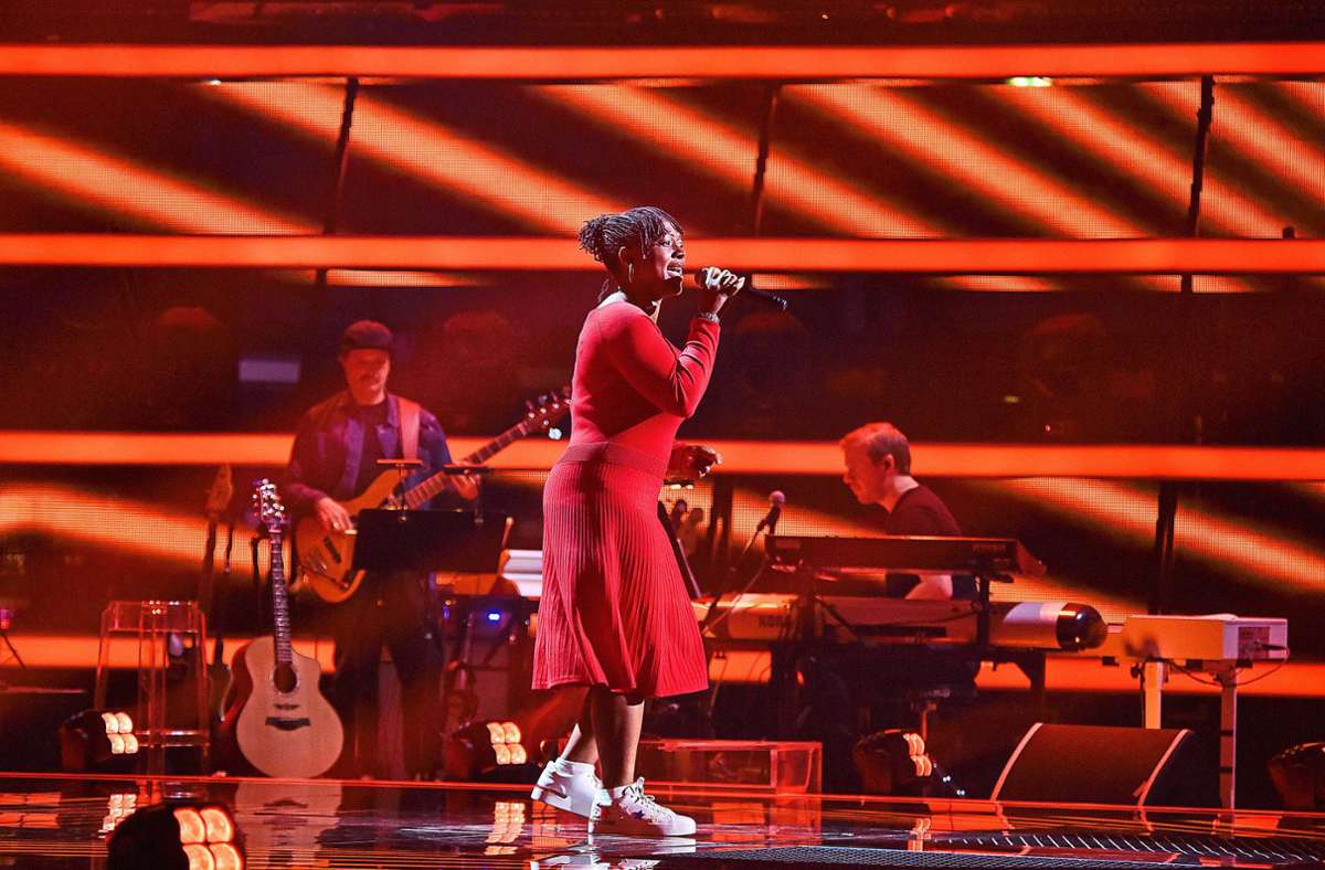 Mit einem Tina-Turner-Song trat die Freudenstädterin Chioma Rabiej vor die Jury bei The Voice. Foto: ©ProSieben/SAT.1/André Kowalski