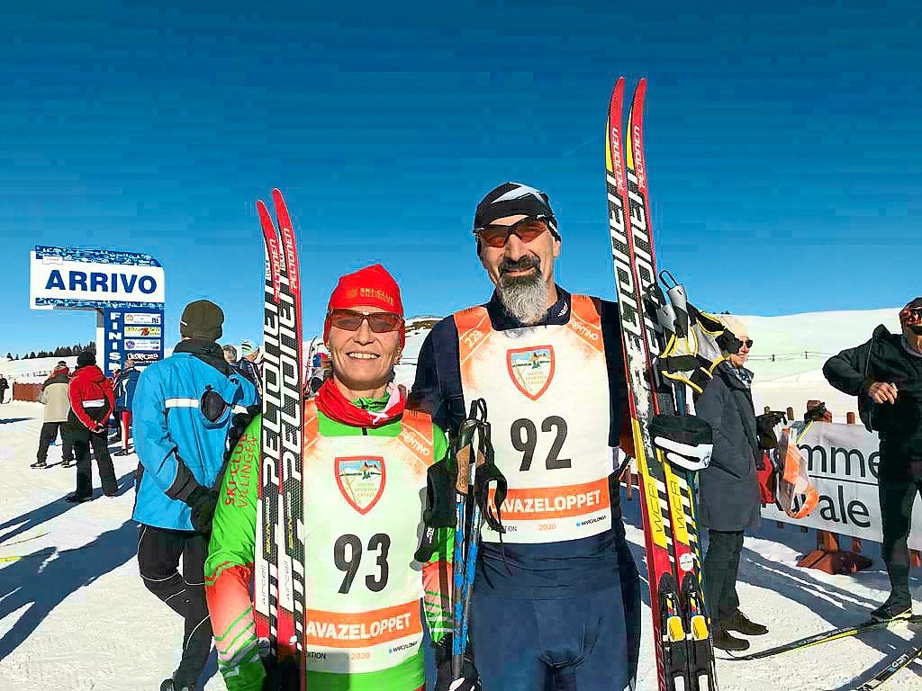 Silke Rosenfelder und Thomas Huber aus  Villingen starten in Südtirol.  Foto: Ski-Club Villingen Foto: Schwarzwälder Bote