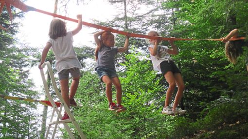 Die Kinder wagen sich in luftige Höhen. Foto: Schwarzwälder Bote