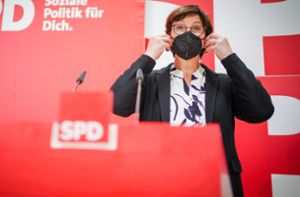 SPD-Chefin Saskia Esken will die Ukraine nicht mit Panzern beliefern. Foto: dpa/Kay Nietfeld